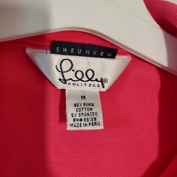 𝅺lilly Pulitzer White Label Fuchsia Polo - Picture 7 of 7